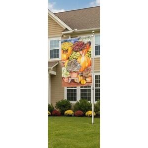 Toland Home Garden Autumn Harvest Thanksgiving‎ Flag Pumpkins & Mums